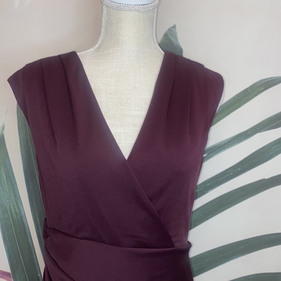WHBM Sleeveless Surplice Wrap Dress - Picture 5 of 13